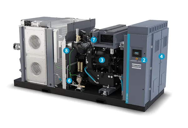 Atlas Copco ZT 200-355 VSD⁺ Oil-free Air Compressors 5 ZT 200-355 VSD⁺ Pack LEFT VIEW