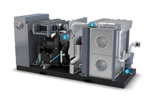 Atlas Copco ZT 200-355 VSD⁺ Oil-free Air Compressors 6 ZT 200-355 VSD⁺ Pack RIGHT VIEW